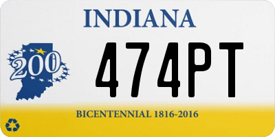 IN license plate 474PT