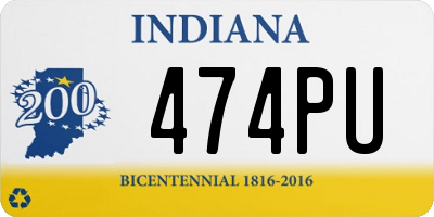 IN license plate 474PU