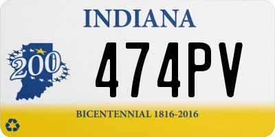 IN license plate 474PV