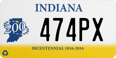 IN license plate 474PX