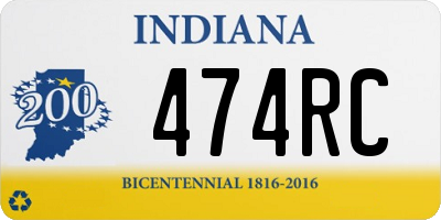 IN license plate 474RC