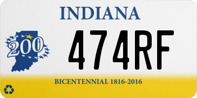 IN license plate 474RF
