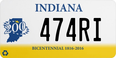 IN license plate 474RI
