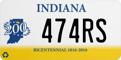 IN license plate 474RS