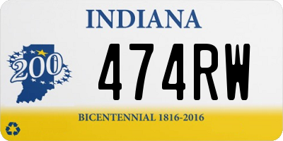 IN license plate 474RW