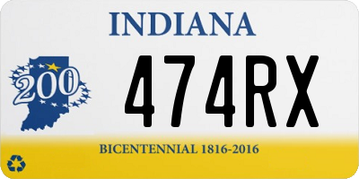 IN license plate 474RX