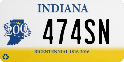 IN license plate 474SN