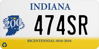 IN license plate 474SR