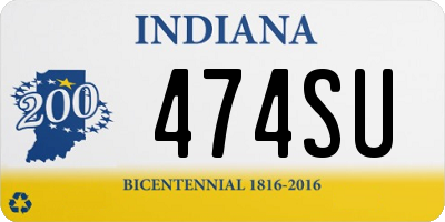 IN license plate 474SU