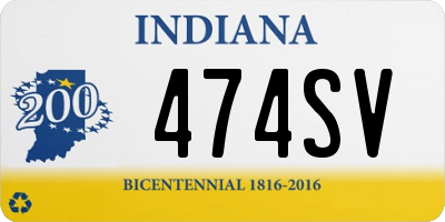 IN license plate 474SV