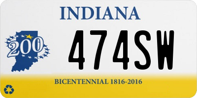 IN license plate 474SW