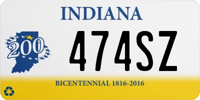 IN license plate 474SZ