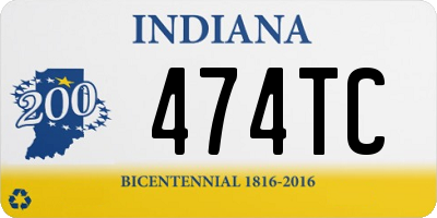 IN license plate 474TC