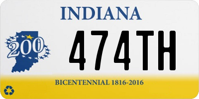 IN license plate 474TH