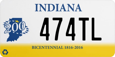 IN license plate 474TL