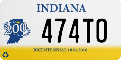 IN license plate 474TO