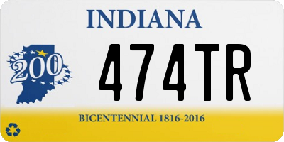 IN license plate 474TR