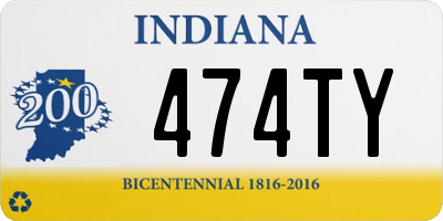 IN license plate 474TY