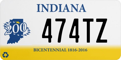IN license plate 474TZ