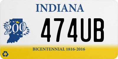 IN license plate 474UB