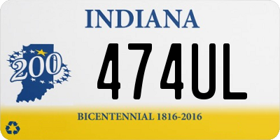 IN license plate 474UL