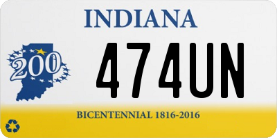 IN license plate 474UN