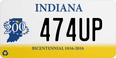 IN license plate 474UP