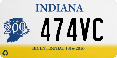 IN license plate 474VC