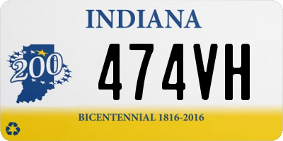 IN license plate 474VH