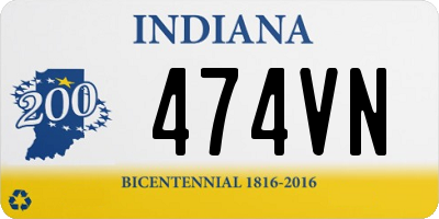 IN license plate 474VN