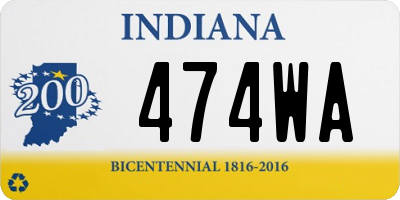 IN license plate 474WA