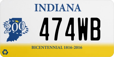 IN license plate 474WB