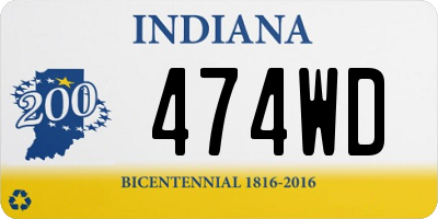 IN license plate 474WD