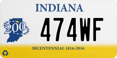 IN license plate 474WF