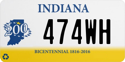 IN license plate 474WH