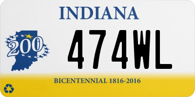 IN license plate 474WL