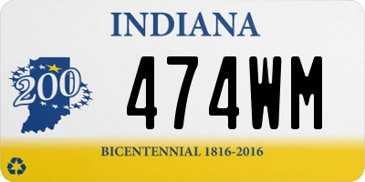 IN license plate 474WM
