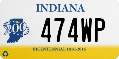 IN license plate 474WP