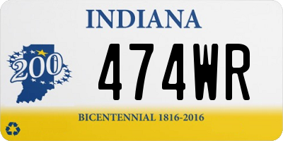 IN license plate 474WR