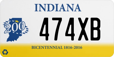 IN license plate 474XB