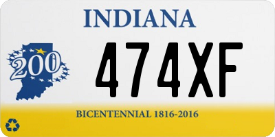IN license plate 474XF
