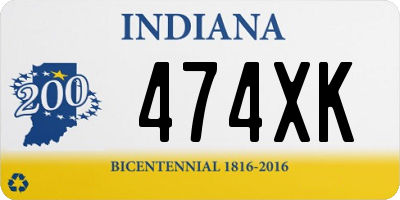 IN license plate 474XK