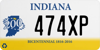 IN license plate 474XP