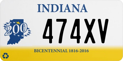IN license plate 474XV