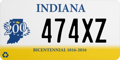 IN license plate 474XZ