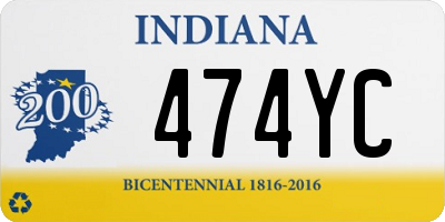 IN license plate 474YC