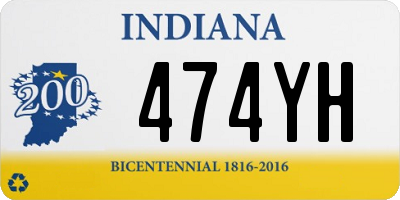 IN license plate 474YH