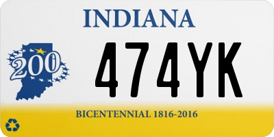 IN license plate 474YK