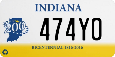 IN license plate 474YO