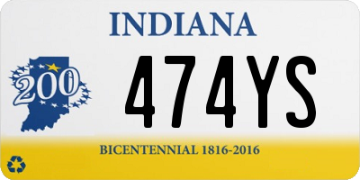 IN license plate 474YS